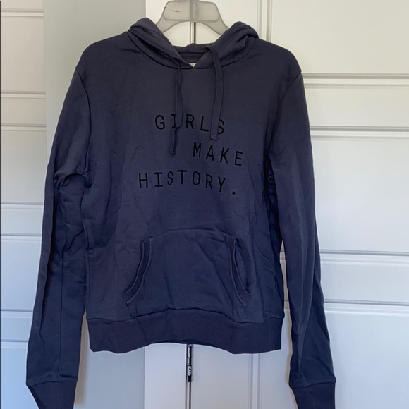 Cotton On Tops - NWT Blue “Girls Make History” Hoodie